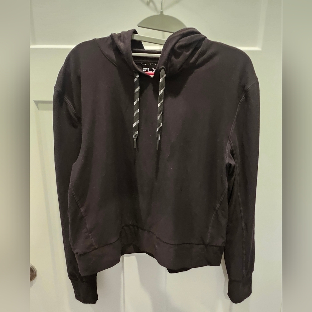 FLX Black Hoodie Women’s Small Travel Leisure Pullover Sweatshirt Athleisure